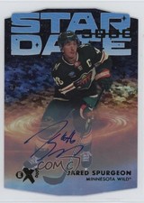 2023-24 Skybox E-X 2000 Star Date 3000 Speckle Jared Spurgeon #SD-22 Auto 1w9