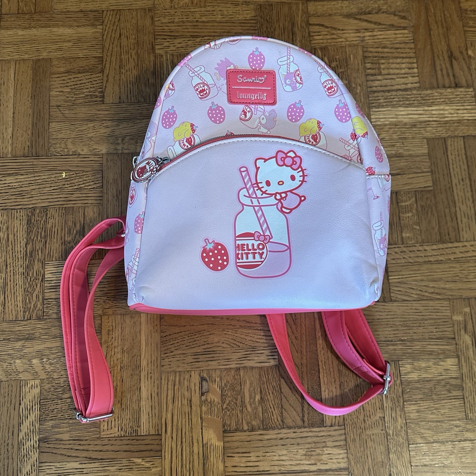 Loungefly  Hello Kitty mini  backpack with strawb… - image 1
