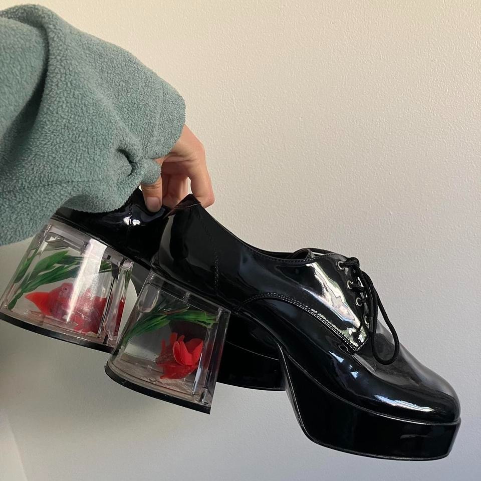 Funtaisma High Heeled Fish Tank Loafter Shoes Size XL Chunky Halloween Costume