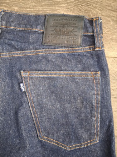 Levis Made & Crafted 511 Slim Selvedge Japanese Denim Jeans Mens Size 34x31 - Picture 9 of 17