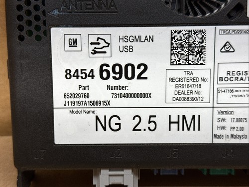 GM HMI Human Machine Interface Control Module 84546902 - Picture 2 of 6