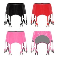 Garter Belts for Women Thigh Harness Belt Patent Leather Wet Look Thigh Garters