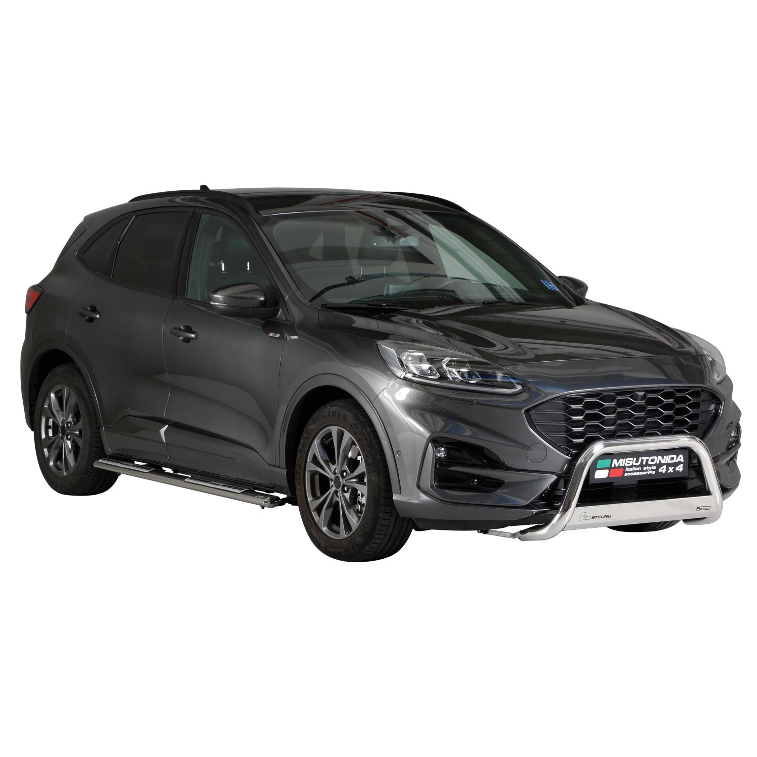 Frontbügel Frontschutzbügel für Ford Kuga III 2019-26 ø63mm Stahl Silber Schutz