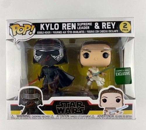 Funko Pop  2 Pack- Kylo Ren (Supreme Leader) & Rey Barnes and Noble Exclusive