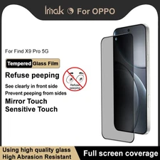 For OPPO Find X9 Pro 5G, imak Privacy Tempered Glass Film Full Screen Protector