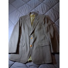 Pendleton Vintage Men Navy Blue 100 Virgin Wool 2 Button Blazer Jacket USA Made