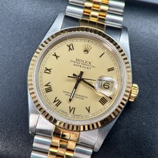 Rolex Datejust 16233 Champagne Dial Two-Tone Jubilee Automatic 36mm Watch - 1990