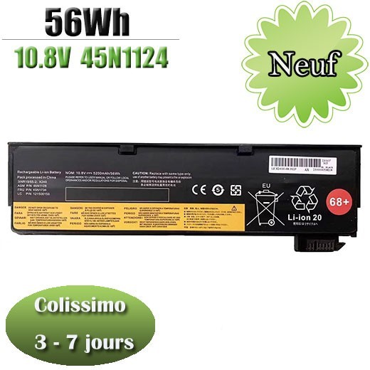 Batterie 45N1124 de 56Wh pour résoudre les coupures de votre Lenovo T550 L460 W550s