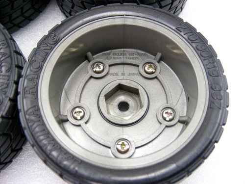 Vintage Tamiya 50432 TA01 58099 Nissan Nismo Skyline GTR Wheels & Tires Set RARE - Picture 9 of 10