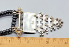 VTG ARYO SIGNED 925 STERLING SIL. LARGE PENDANT BLACK GEMSTONE BEAD NECKLACE 20" — photo 8