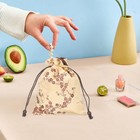 Embroidered Pouch Drawstring Bag Jewelry Storage Container Jewelries Pouch