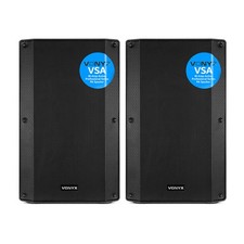 Vonyx VSA12 Powered PA Speaker Pair 1600W 12" Bi-Amplified DJ System