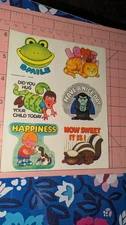Vintage Dennison Stickers Funny Joke Sayings Frog 1 Sheet READ