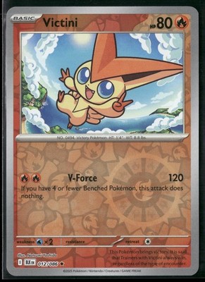Victini Reverse Holo Rare SV: Black Bolt 012/086 NM