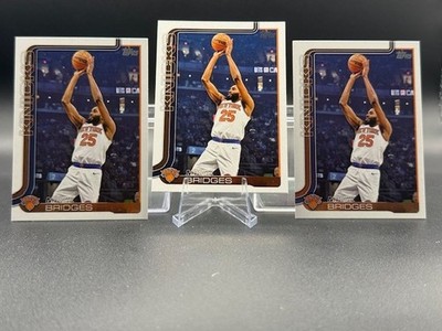 Mikal Bridges 2025/26 Topps Flagship Card #18 New York Knicks - 3 Card Lot