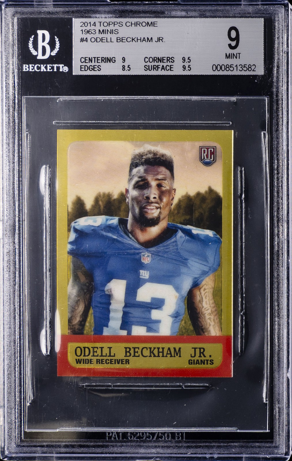2014 TOPPS CHROME 1963 MINIS #4 ODELL BECKHAM JR. ROOKIE RC BGS 9