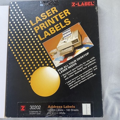 Mixed Box Compatible w/ Avery 5161 Easy Peel Laser Address Labels 1'' x 4'' White