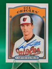 2021 Topps Heritage Minor League #ROA-CB Carter Baumler Real One Autographs