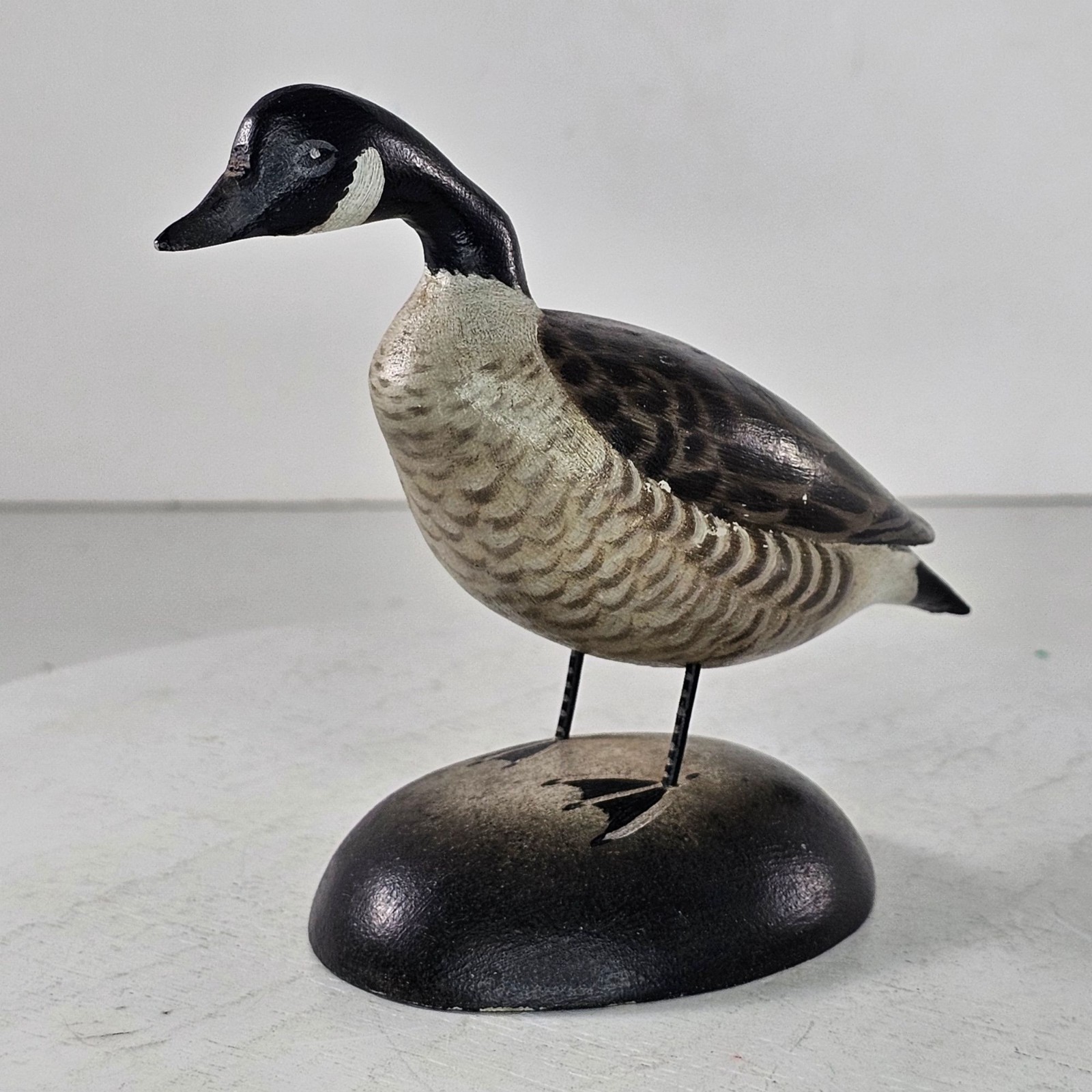 Rare A E Elmer Crowell Miniature Canada Goose Figurine 4.4" 1862-1952 Wood thumbnail 4