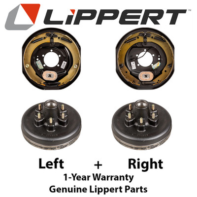 Lippert 12  Electric Brake Pair + 6-on-5.5 Hub Drums Kit 6K - Fits Dexter Alko