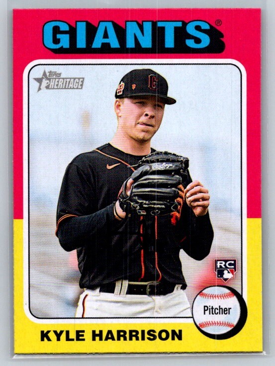 2024 Topps Heritage #324 Kyle Harrison Rookie Card Giants