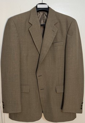 Wall Street Collection Bealls Inc. Beige Suit Jacket 42L Single-Breasted