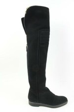 Louis Vuitton Size 35 Rare Black Suede Over The Knee Boots Moto Motorcycle