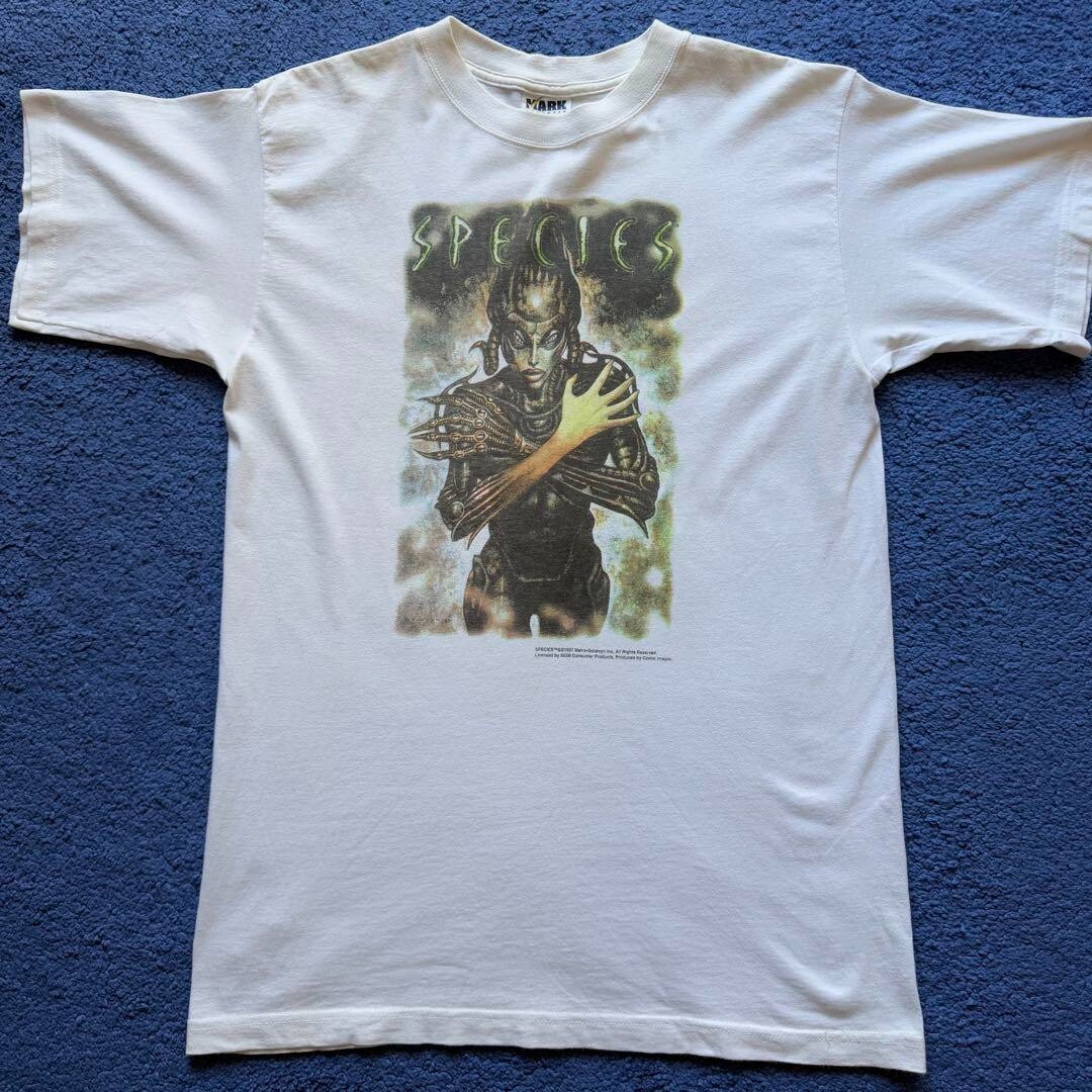 90s SPECIES 1995 Vintage T-Shirt L H.R. Giger Design Alien