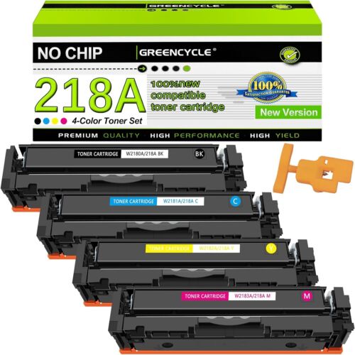 4PK 218A Toner Cartridge for HP Color MFP 3301fdw 3301cdw 3301sdw Pro 3201dw