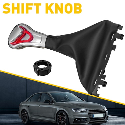 Shift Knob Gear Shifter Leather Gaiter Cover Boot Fits 2009-2015 Audi A4 B8 A5 - Picture 17 of 19