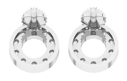 Circle Studs Earrings Prong Set SI1 G 0.65 Carat Natural Diamond 14K White Gold - Picture 5 of 10