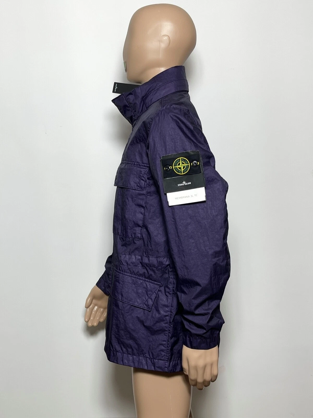 Stone Island Membrana 3L TC Giacca da campo M 781542423 Cappotto viola inchistro nuovo con etichette