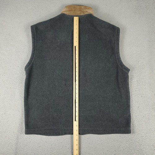 Eastern Mountain Sports Vest Mens Size Large Gray Fleece Full Zip Up Jacket * - Picture 4 of 9