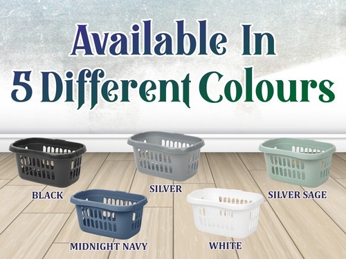 [Set of 3] Plastic Hipster Laundry Basket Washing Clothes Storage with Handles - Picture 2 of 74