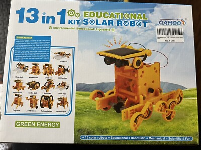 Gahoo 13-In-1 STEM Solar Robot Kit DIY Building Science Learning Experiment Toy