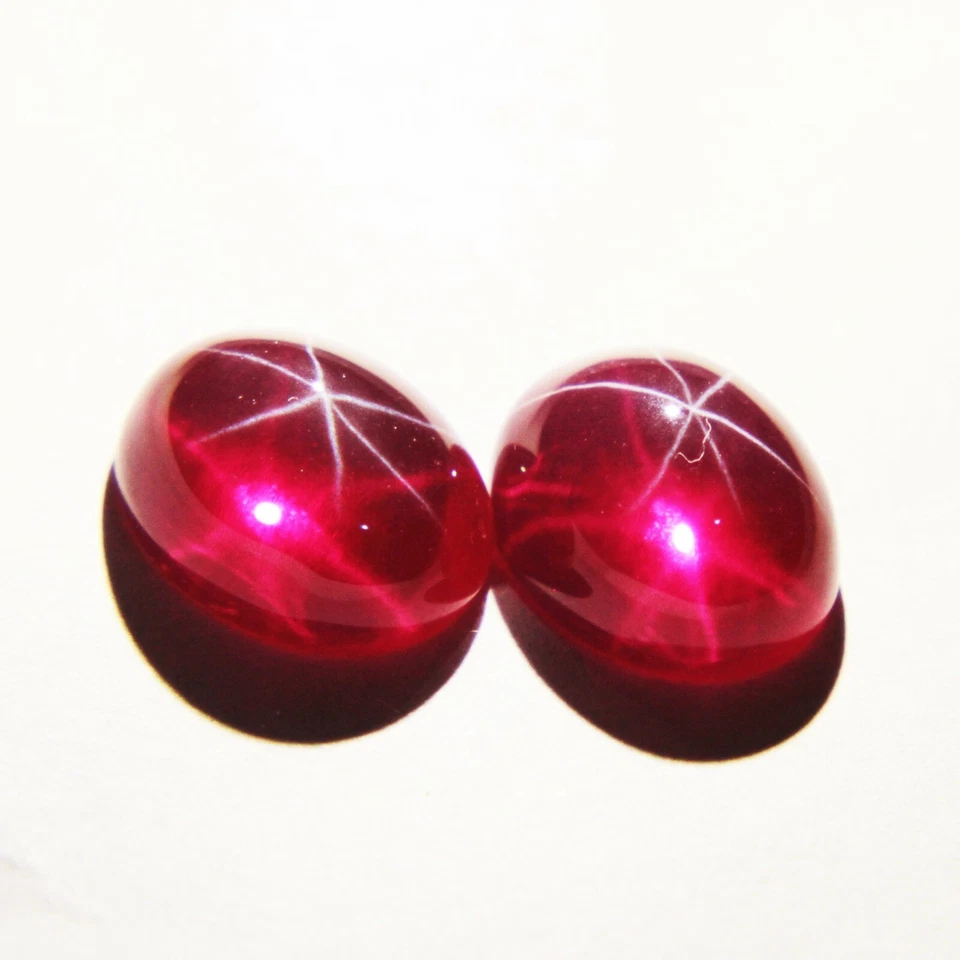 Certified Heated Star Ruby Gemstones 27+ Ct Oval Cabochon Cut - Image 2 of 4