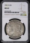 1921-D $1 Morgan Silver Dollar NGC MS 62 | Uncirculated UNC