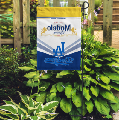 WinCraft Dodgers Garden Flag With Stand – 13”x18” Double-Sided Team Flag, Powder Coated Steel Pole – Officially Licensed