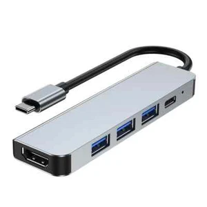 5 IN 1 USB Type C à 4K HDMI USB3.0 USB2.0 USB-C PD Hub Adapter Station d'accueil