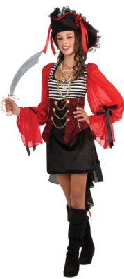 Treasure Island Pirate Child Teen Costume Size (2-6) Dress size