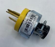 Eaton 2867-BOX 15A 125V 2 Pole 3-Wire Yellow Armored Plug 2867-BOX LOT OF 2