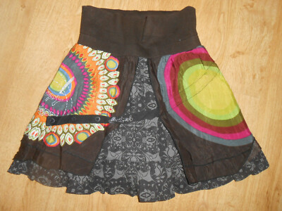 Jupe Fille DESIGUAL - Taille 7/8 Ans - Multicolore, Style évasé - Occasion Très Bon état