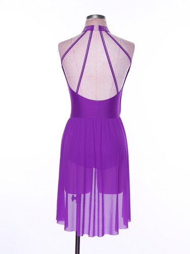 Women's Dancewear Latin Dress Stage Costume Backless Contemporary Lyrical Shows - Picture 41 of 95