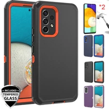For Samsung Galaxy A53 5G Case Phone Cover Heavy Duty + Tempered Glass Protector