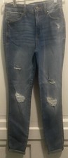 Rewash Brand High Rise Real Curve Jeans Size 3/26 Blue Distressed Denim Pants