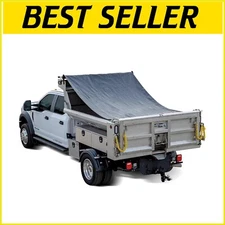 7x12 ft Heavy-Duty Dump Tarp Kit - Aluminum Roller & Mounting Hardware Included