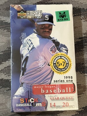 SEALED BOX UPPER DECK COLLECTOR'S CHOICE 1998 SERIES 1 MLB BONUS 5X7 PLAYER CARD