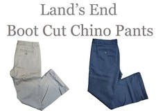 Lands' End Women's Mid Rise Curvy Bootcut Straight Chino Pant-CHOOSE SIZE COLOR