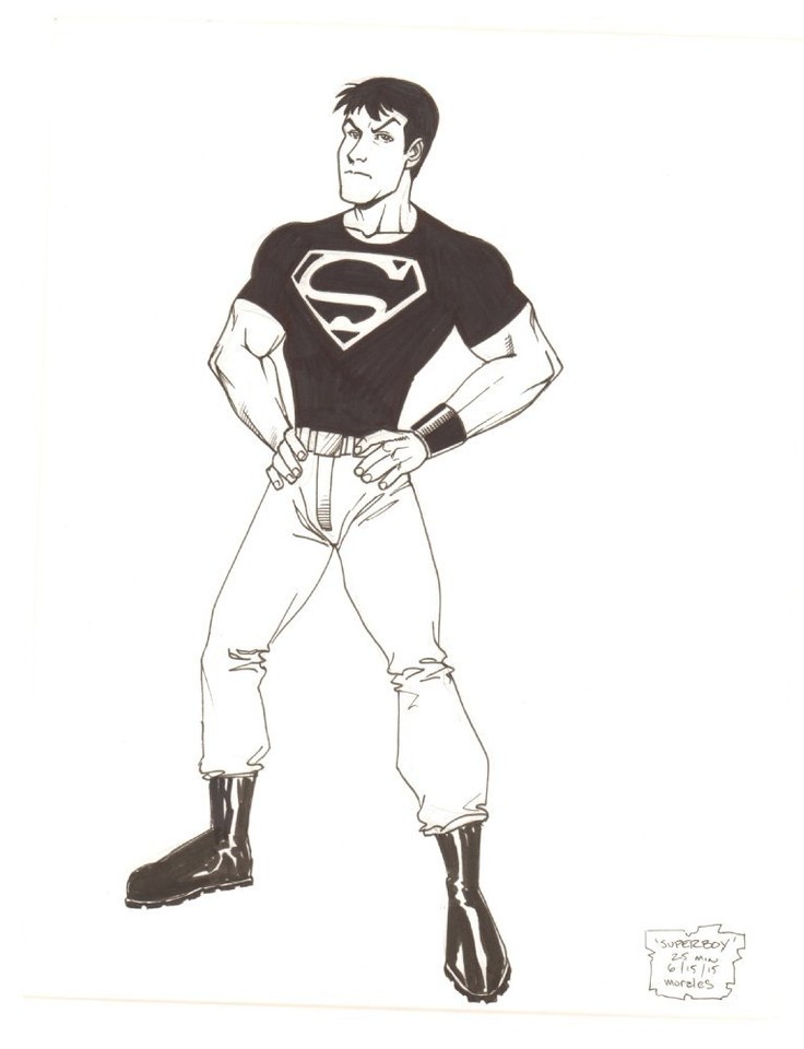 Superboy Commission - 2015 Signed art by Mark Morales Comic Art