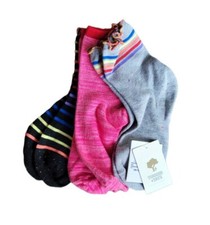 New TUCKER  TATE 9-11 3 Pack Rainbow Pink Pack Lettuce Edge Socks Girl